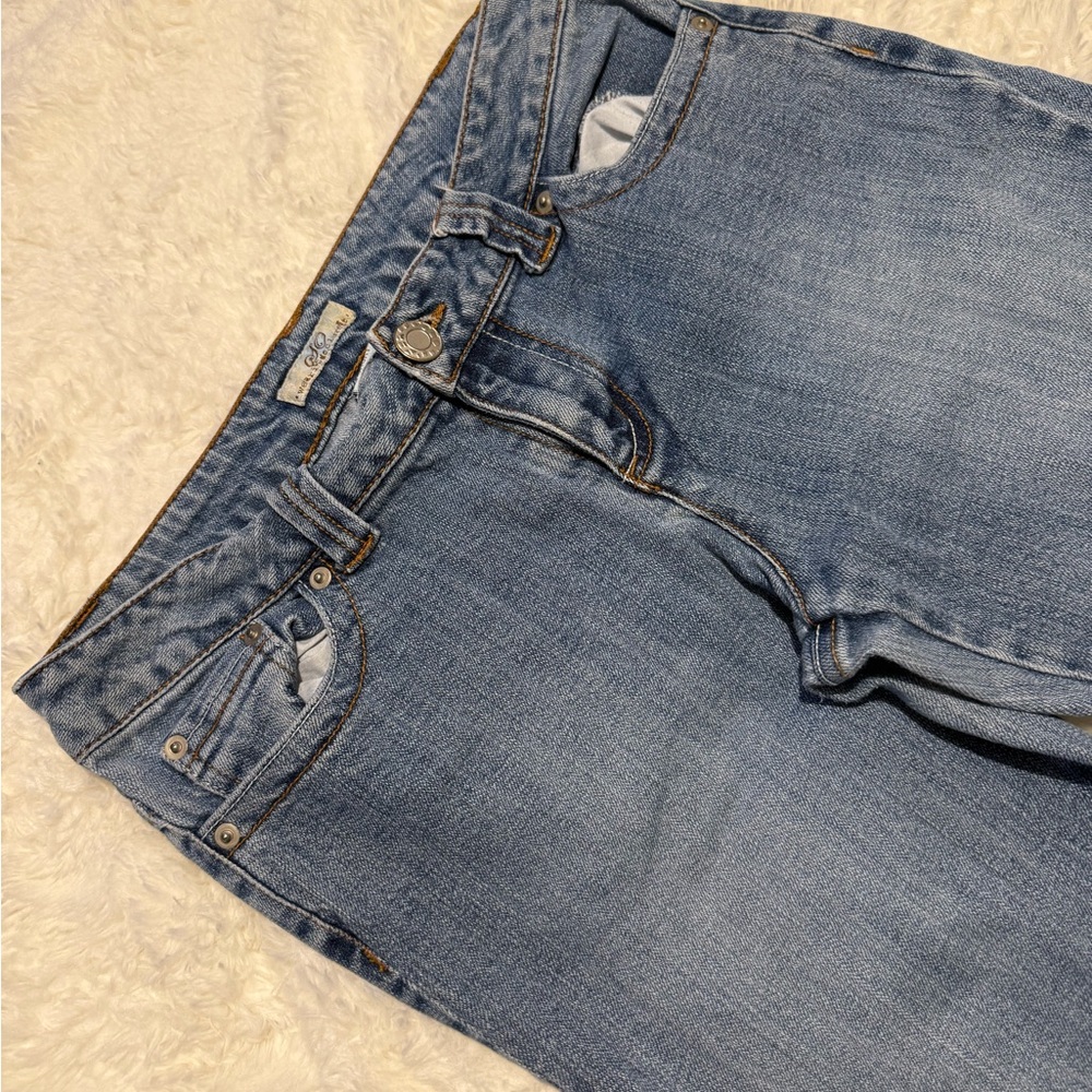 So Wear It Declare It Light Blue Jeans with Gold Accents - Picture 6 of 7